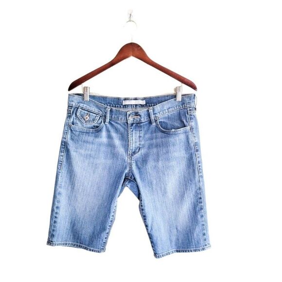 Old Navy Womens Pants Light Blue 12 Bermuda Jean Shorts Plus Size Mid Rise Stret - Picture 4 of 8